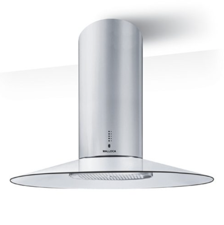 Máy hút mùi đảo Malloca K-503 Island thiết kế inox kính