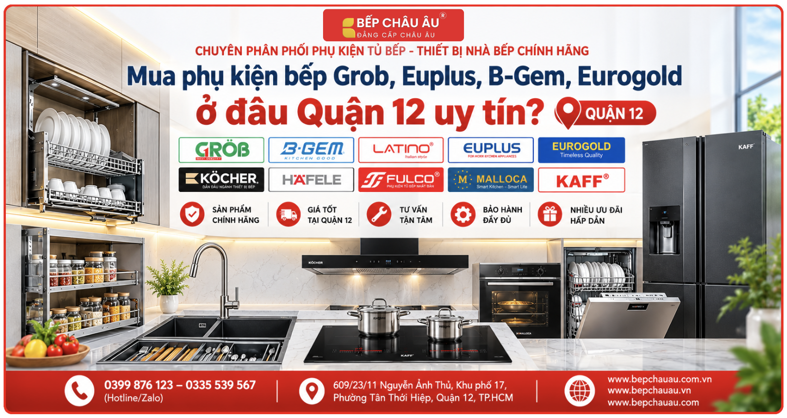 Phụ kiện nhà bếp Grob Euplus B-Gem Eurogold tại Bếp Châu Âu Quận 12