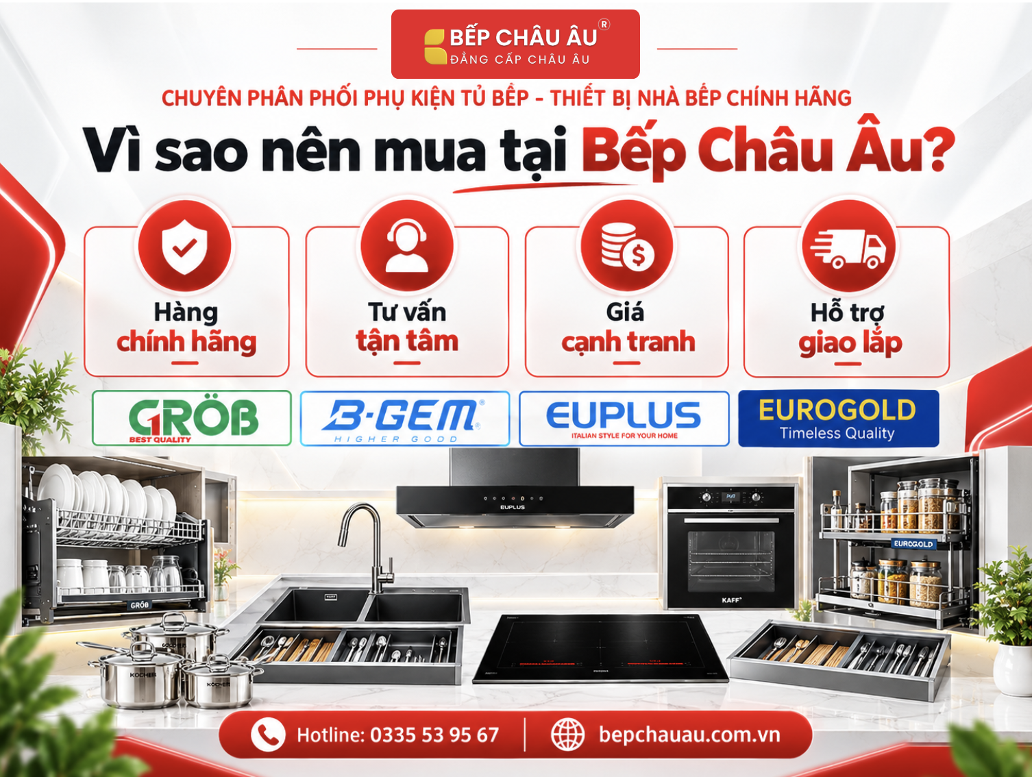 Phụ kiện nhà bếp Grob Euplus B-Gem Eurogold tại Bếp Châu Âu Quận 12