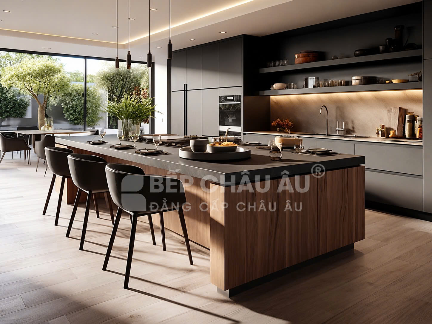 Mẫu thiết kế tủ bếp chữ L đẹp và tiện nghi xu hướng năm 2027