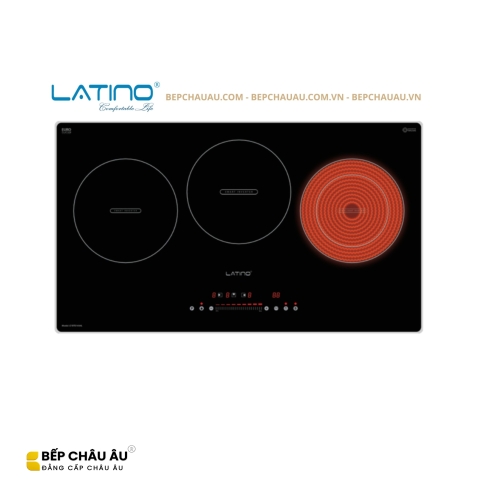 Bếp Điện Từ Latino LT-BTE1030L 3 Vùng Nấu – 2 Từ 1 Hồng Ngoại, Inverter, Kính EURO Platinum Ceramic