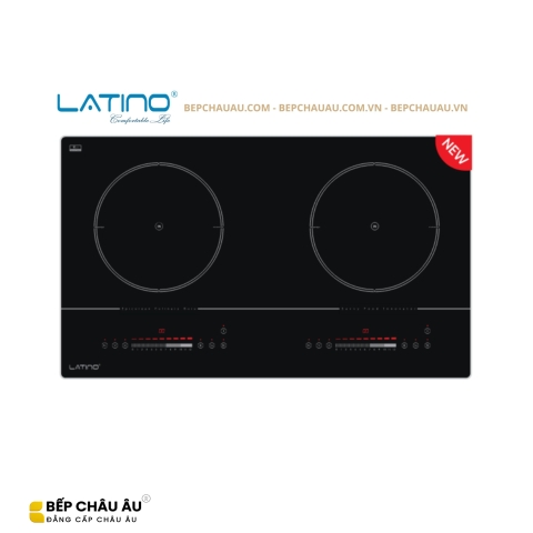 Bếp Từ Đôi Latino LT-I2D1089L Malaysia – Kính ELCD Platinum Ceramic, Inverter, Slider 12 Mức, Booster 2400W
