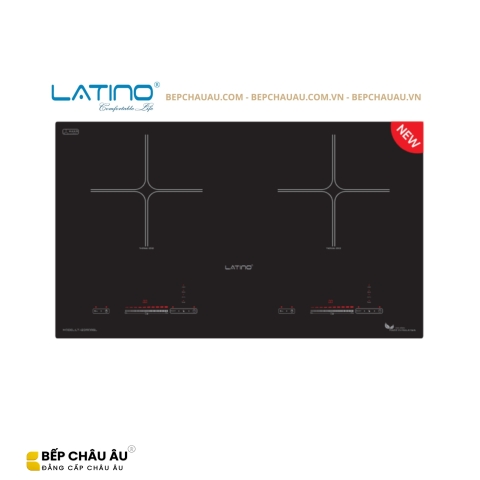 Bếp Từ Đôi Latino LT-I2D9086L Malaysia – Kính Nano Đen Nhám, Inverter, Booster, 2 Vùng Nấu 2500W