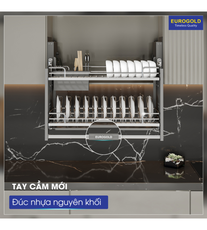 Giá Bát Di Động Nan Oval EUROGOLD Inox SUS304 Cao Cấp