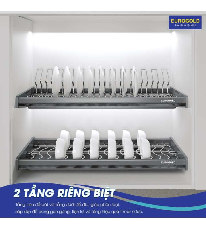 Giá Bát Cố Định Nan Oval EUROGOLD Inox SUS304 Cao Cấp 