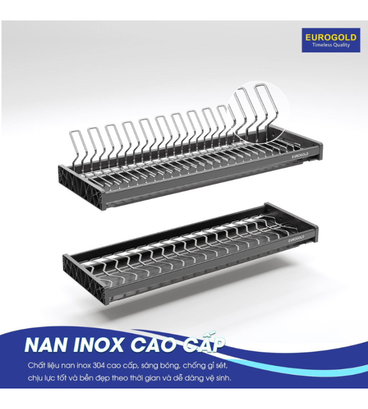 Giá Bát Cố Định Nan Oval EUROGOLD Inox SUS304 Cao Cấp 