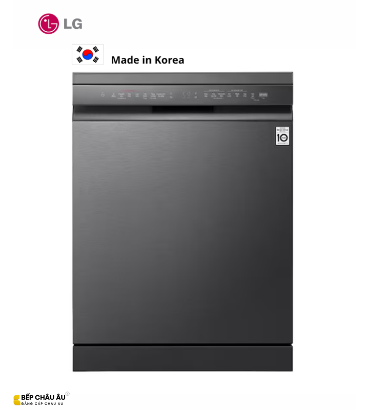 Máy Rửa Bát LG LDT14BLA4 14 Bộ Màu Đen Nhám – QuadWash, TrueSteam, Inverter, Sấy Hé Cửa, Wi-Fi ThinQ