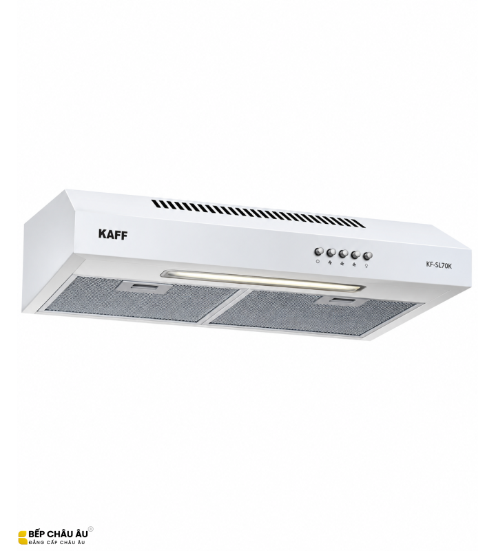 Máy Hút Mùi KAFF KF-SL60KW / KF-SL70KW – Sơn Tĩnh Điện Trắng, Turbin Đôi 700m³/h