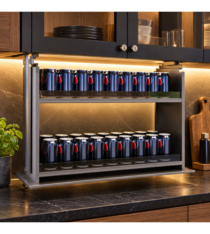Giá Để Gia Vị Cảm Ứng Nâng Hạ GRÖB – Điều Khiển App & Giọng Nói