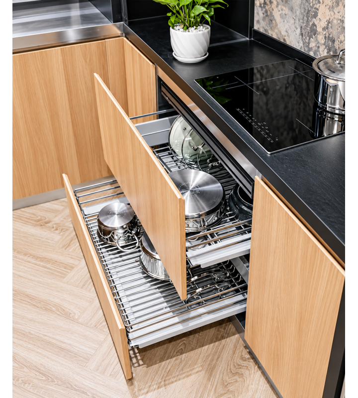 Kệ Đựng Xoong Nồi Mix Oval Inox 304 GROB | Bếp Châu Âu