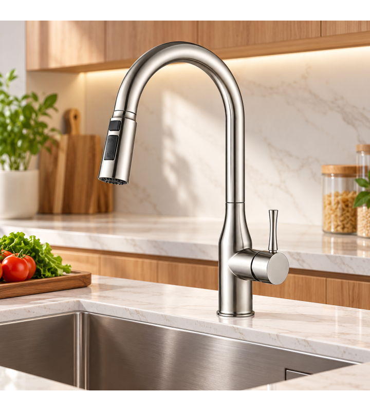B-Gem - T05Revo - VÒI CHÉN NÓNG LẠNH DÂY RÚT CAO CẤP