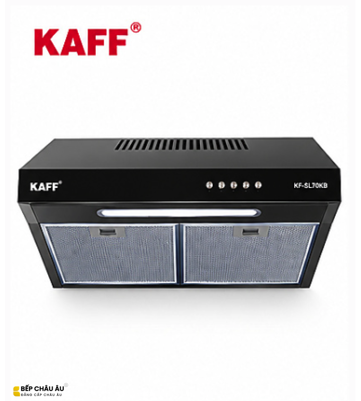 Máy Hút Mùi KAFF KF-SL60KB / KF-SL70KB – Turbin Đôi, Màu Đen Sang Trọng