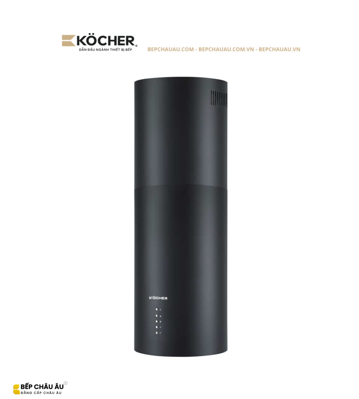 Máy Hút Mùi Đảo Kocher Serena CXW-188 BL Dạng Trụ Tròn – Hút 1400m³/h, Ultra Swing Siêu Êm, Nhập Khẩu Malaysia