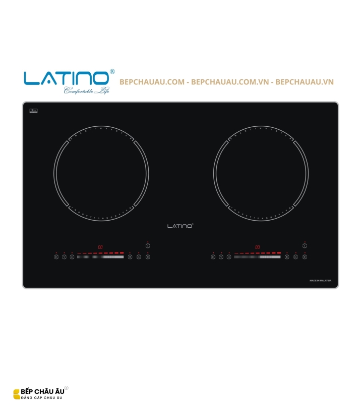 Bếp Từ Đôi Latino LT-ML339SG Malaysia – Inverter, Kính ELCD Platinum Ceramic, Slider 12 Mức, Booster 2400W
