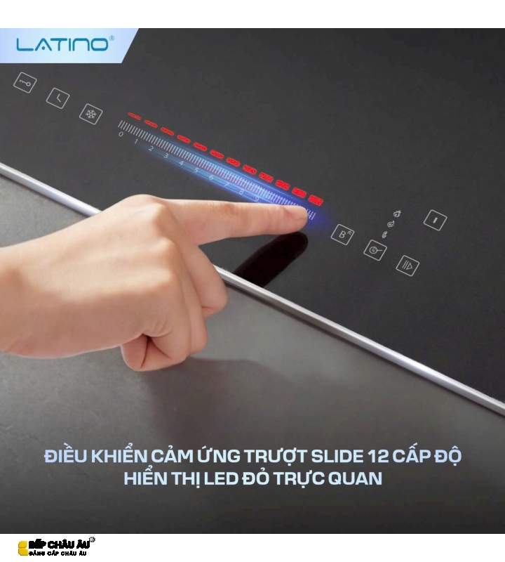 Bếp Điện Từ Latino LT-3579.V8 – 2 Vùng Nấu Booster 2400W, Mặt Kính Euro Platinum