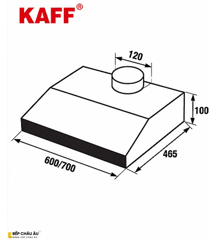 Máy Hút Mùi KAFF KF-SL60KB / KF-SL70KB – Turbin Đôi, Màu Đen Sang Trọng