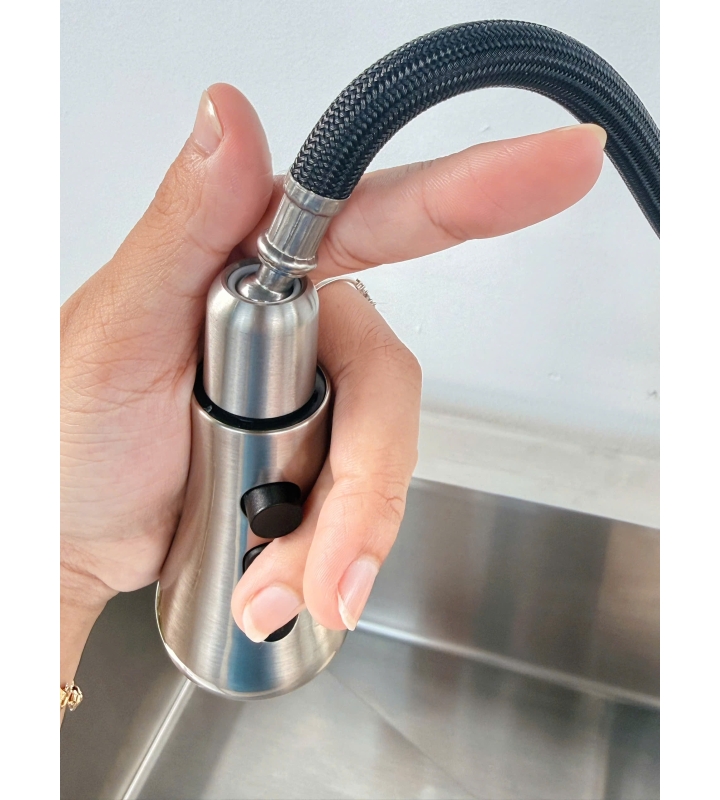 Chi tiết dây rút vòi rửa chén B-GEM BG-T07Riva inox SUS304