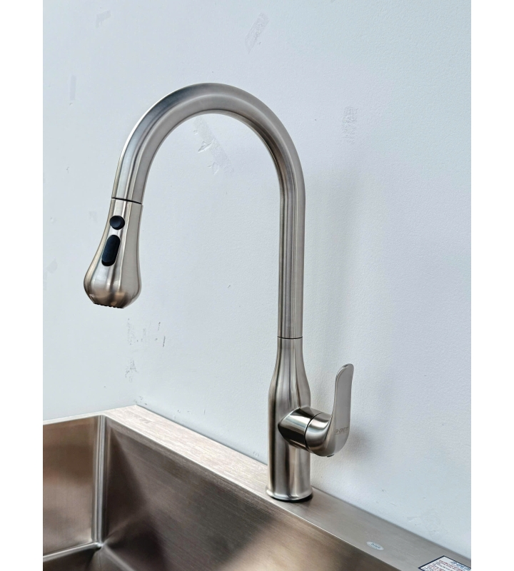 VÒI CHÉN NÓNG LẠNH DÂY RÚT CAO CẤP B-Gem - T07Riva 