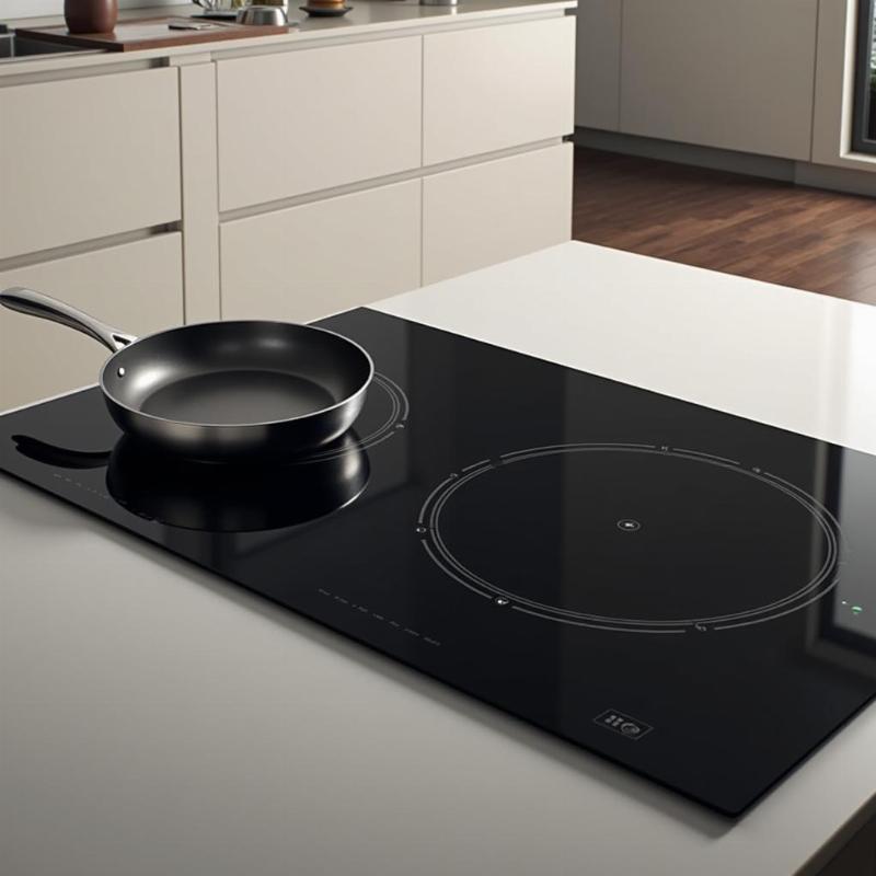 Bếp từ dương với hai v&ugrave;ng nấu hiện đại, đ&aacute;p ứng nhu cầu nấu nướng đa dạng