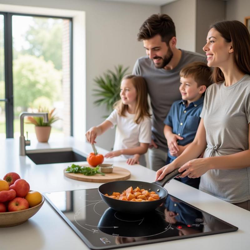 Bếp từ gia đ&igrave;nh cho những kh&ocirc;ng gian hiện đại, an to&agrave;n v&agrave; tiết kiệm điện.