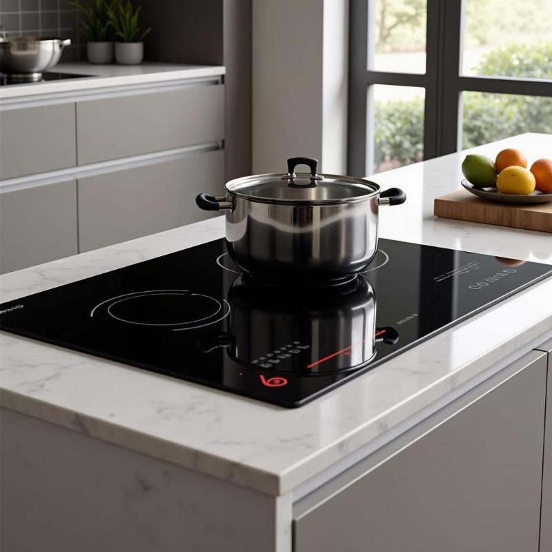 Mặt k&iacute;nh bếp từ chịu lực cao cấp gi&uacute;p tăng độ bền v&agrave; thẩm mỹ cho căn bếp