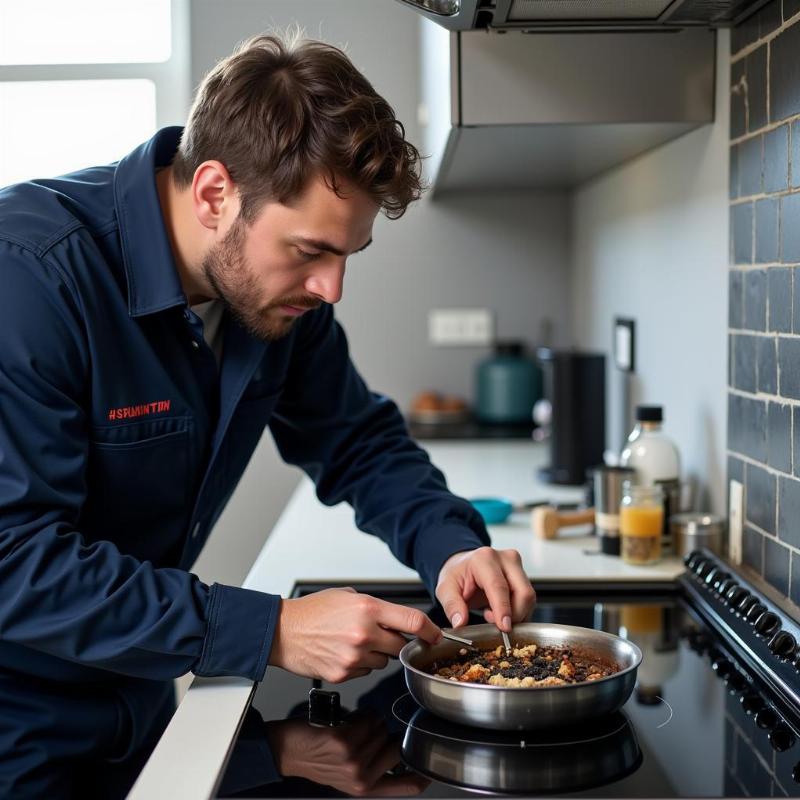 H&igrave;nh ảnh kỹ thuật vi&ecirc;n sửa chữa bếp từ