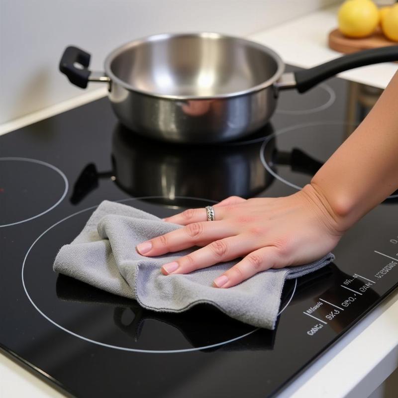 Lau ch&ugrave;i bếp từ &acirc;m k&iacute;nh dễ d&agrave;ng