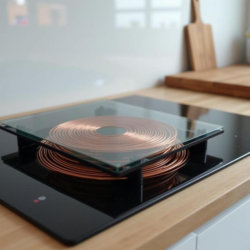 M&acirc;m nhiệt bếp từ đơn giản với cuộn d&acirc;y đồng v&agrave; hệ thống mạch điều khiển nhiệt độ.