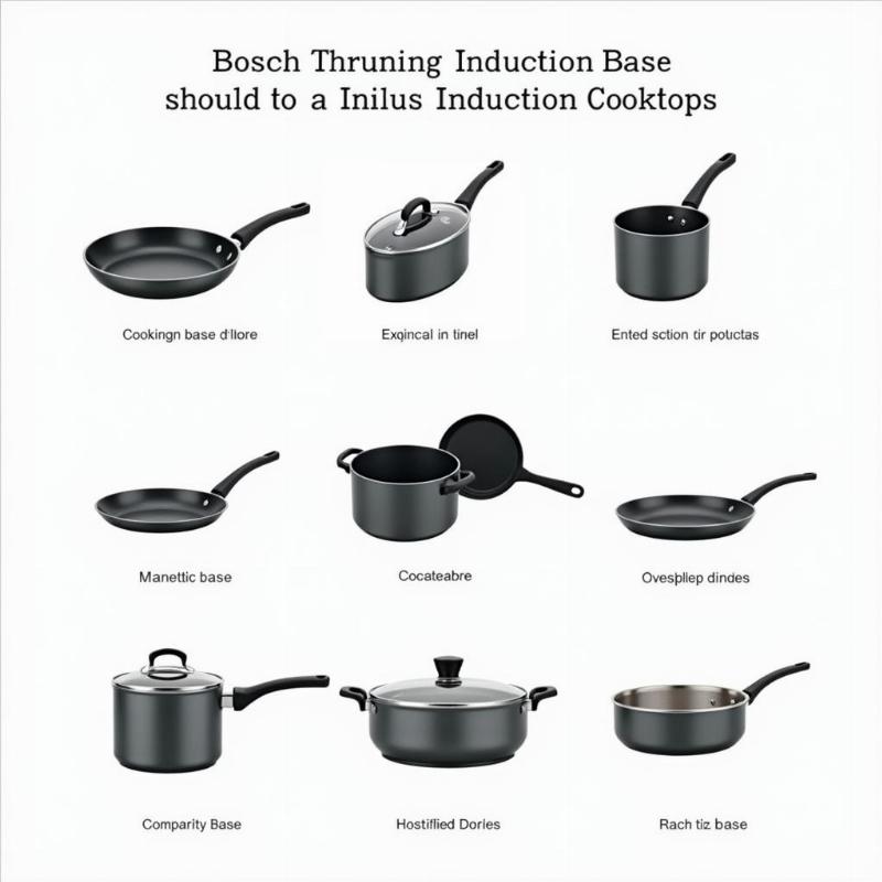 Nồi ph&ugrave; hợp sử dụng cho bếp từ Bosch